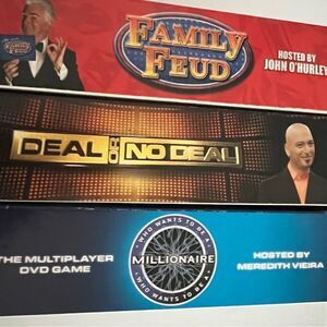 DVD Game Set (3) Deal or No Deal, Family Feud, Who Wants to be a Millionaire